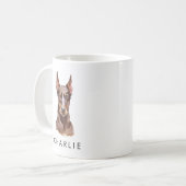 Mug Amoureux des chiens Doberman personnalisé (Devant gauche)
