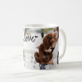 Mug Amoureux des chiens Empreinte de patte LOVE pe (Devant droit)