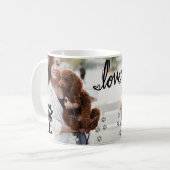 Mug Amoureux des chiens Empreinte de patte LOVE pe (Devant gauche)