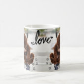 Mug Amoureux des chiens Empreinte de patte LOVE pe (Centre)