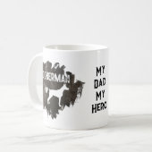 Mug Amoureux des chiens Fête des pères Doberman papa p (Devant gauche)