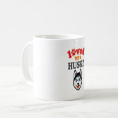 Mug Amoureux des chiens Husky (Devant gauche)