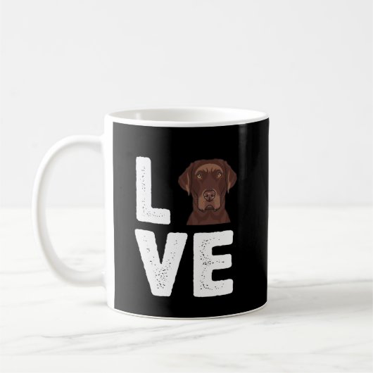 Mug Amoureux des chiens | I Love Chocolate Labrador (Gauche)