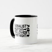 Mug Amoureux des chiens journaliste (Devant gauche)