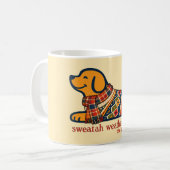 Mug Amoureux des chiens par temps de pull (Devant gauche)