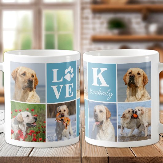 Mug Amoureux des chiens Personnalisé LOVE Paw 7 Photo