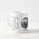 Mug Amoureux des chiens photo Dog Mama avec nom Coffee (Devant gauche)
