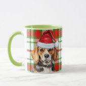 Mug Amoureux des chiens Red Green Plaid et Beagle Holi (Gauche)