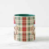 Mug Amoureux des chiens Red Green Plaid Goldendoodle H (Centre)