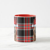 Mug Amoureux des chiens Red Plaid Belge Malinois Holid (Centre)