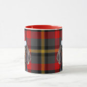 Mug Amoureux des chiens Rouge Plaid Noir Tan Coonhound (Centre)