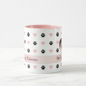 Mug Amoureux des chiens Valentines Photo et texte pers (Centre)
