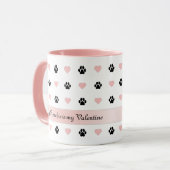 Mug Amoureux des chiens Valentines Photo et texte pers (Devant gauche)