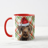 Mug Amoureux des chiens Wirehair Pointer Holiday Red P (Gauche)