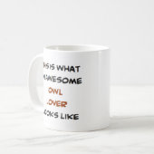 Mug amoureux des chouettes, génial (Devant gauche)