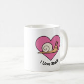 Mug amoureux des escargots colorés lumineux escargots (Devant droit)