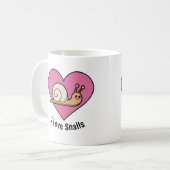 Mug amoureux des escargots colorés lumineux escargots (Devant gauche)