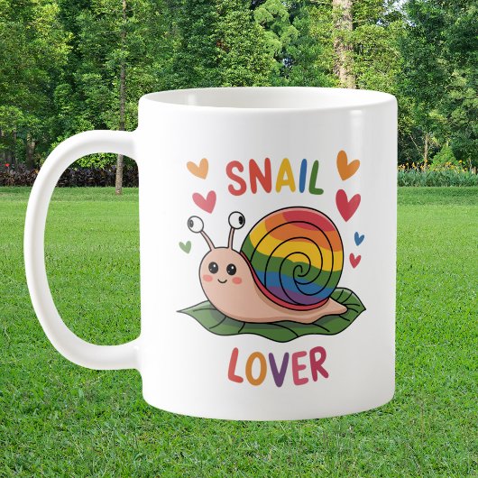 Mug amoureux des escargots colorés lumineux escargots