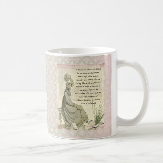 Mug Amoureux des livres de Jane Austen (Droite)