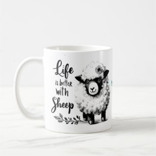 Mug amoureux des moutons sur mesure : la vie est m