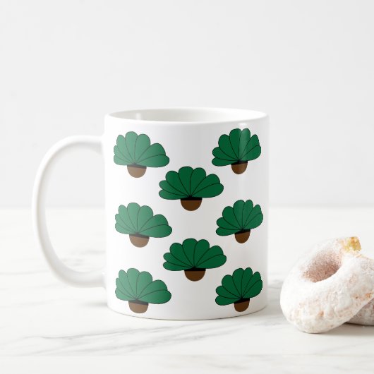 Mug Amoureux des Plantes Plantes en Pot Vert (Avec donut)