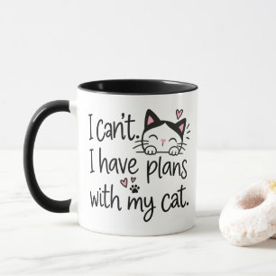 Mug Amoureux drôle de chats Je ne peux pas J'ai des pl
