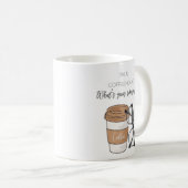 Mug amoureux du café, alcoolique du café, cadeau pour  (Devant droit)