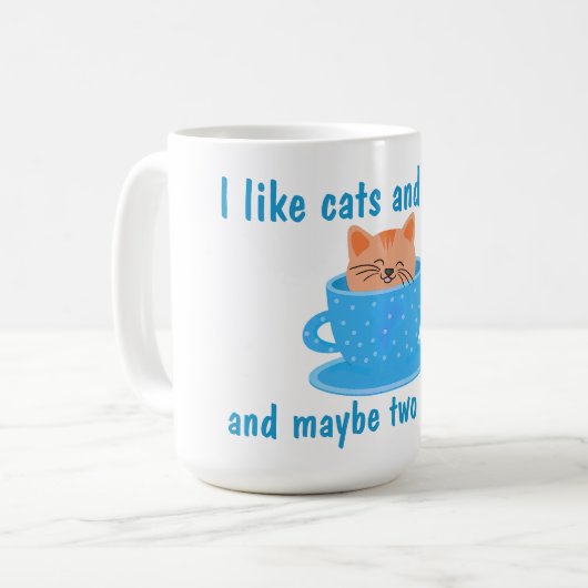 Mug Amoureux du café et du chat (Devant gauche)