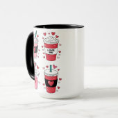Mug Amoureux du café Latte de la Saint-Valentin (Devant gauche)