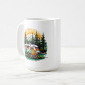 Mug Amoureux du camping mignons ajoutent monogramme (Devant gauche)
