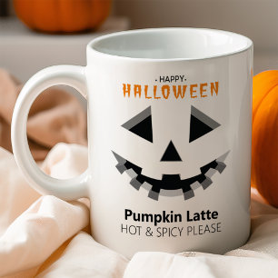 Mug Amoureux du Latte à la Citrouille d'Halloween