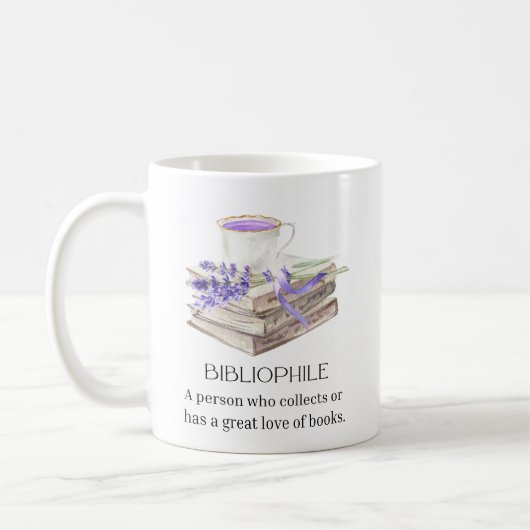 Mug amoureux du livre bibliophile (Gauche)
