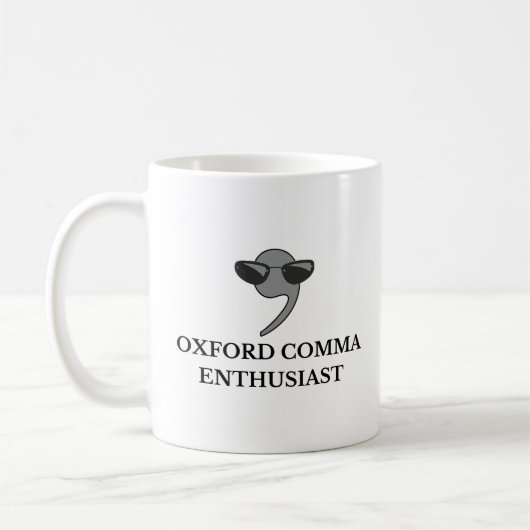 Mug Amoureux du Oxford Comma | Funny Enseignant anglai (Gauche)