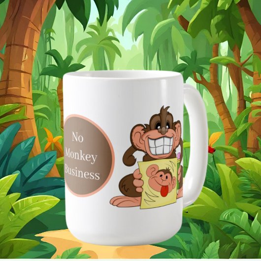 Mug amoureux du singe amusant ajouter du texte