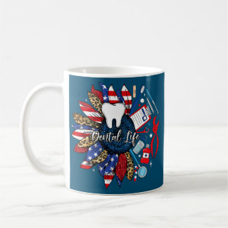 Mug Amoureux du tournesol léopard dent vie dentaire de