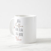 Mug Amoureux du vin de café de travail amusant (Devant gauche)