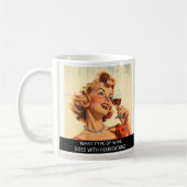 Mug Amoureux du vin Funny Retro les années 50 Dire (Gauche)