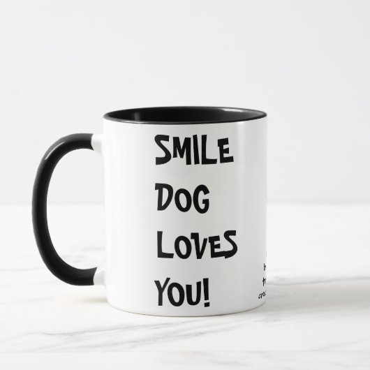 Mug Amours de CHIEN de sourire vous (Gauche)