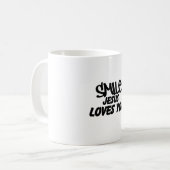 Mug Amours de Jésus de sourire que vous attaquez (Devant gauche)