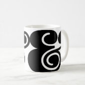 Mug Ampersand "&" Designer surdimensionné | Noir BL | (Devant droit)