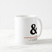 Mug Ampersand minimal de la typographie noire (Devant droit)