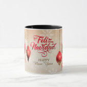 Mug Ampoules de Parties scintillant rouge Feliz Navida (Centre)