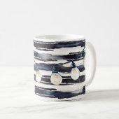 Mug Ampoules Rayures Bleu Marine (Devant droit)
