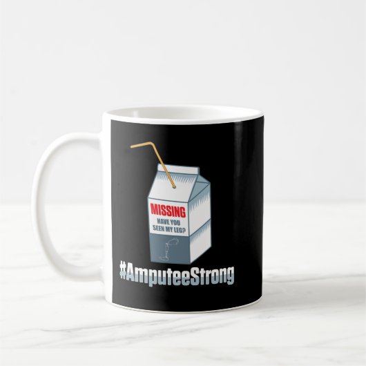 Mug Amputé Humour manquant bras de jambe Drôle Cadeaux (Gauche)