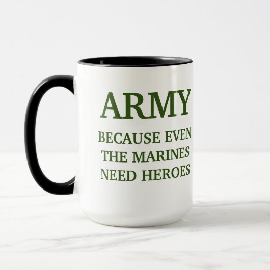 MUG AMRY BECUASE MÊME LES MARINES ONT BESOIN D'HÉROS M (Gauche)
