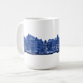 Mug Amsterdam en style Delft bleu (Devant gauche)