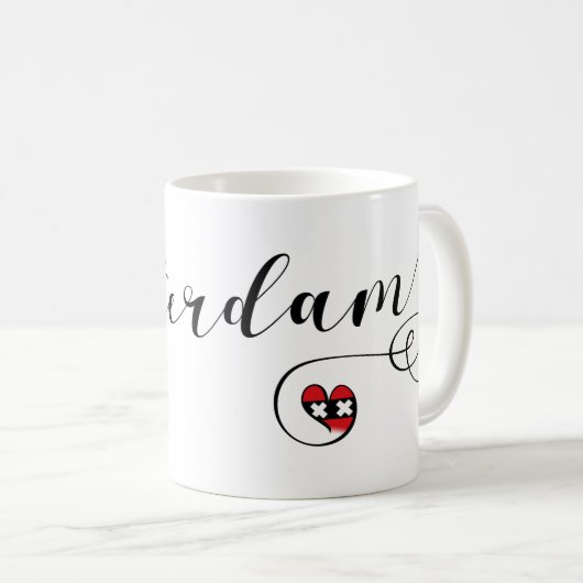 Mug Amsterdam Heart Mug, Pays-Bas (Devant droit)