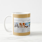 Mug Amsterdam Holland Canal Homes Photos de Voyage (Gauche)