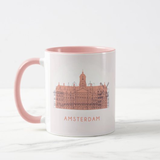 Mug Amsterdam, horizon de Pays-Bas | des points de (Gauche)