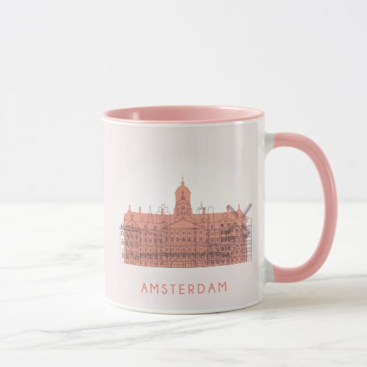 Mug Amsterdam, horizon de Pays-Bas | des points de (Droite)